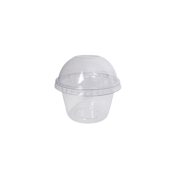 VASO CON TAPA DOMO CUPCAKE 9 ONZAS