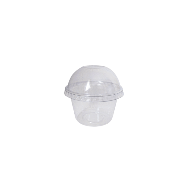 VASO CON TAPA DOMO CUPCAKE 7 ONZAS