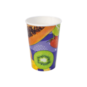 VASOS DE POLIPAPEL DISEÑO FRUTA 12 ONZAS