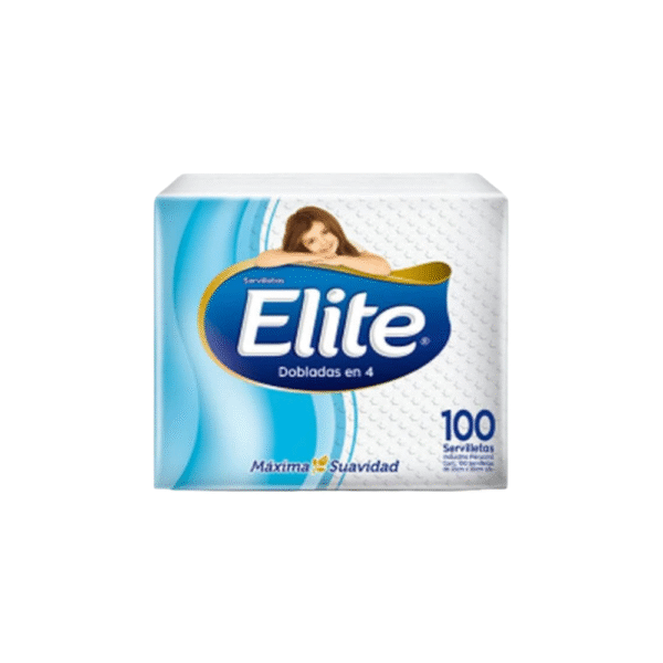 SERVILLETAS ELITE DOBLADAS EN 4 (100 UND)